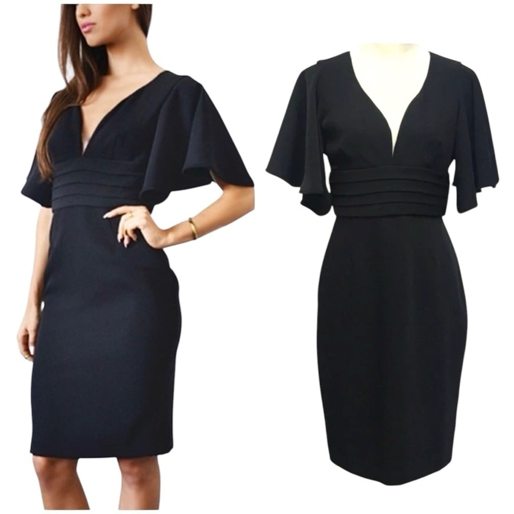 Black Halo Dress Womens 10 Silk Lined Old Money Luxury Glam Siren Romantic LBD